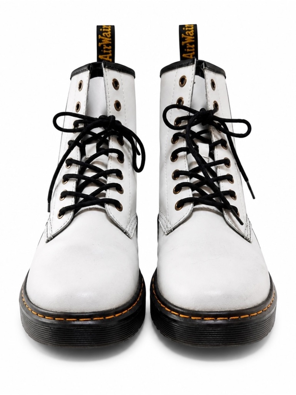 Dr. Martens Zavala Lace up Boots in White Leather NWOT